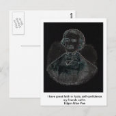 Edgar Allan Poe Postkarte (Vorne/Hinten)
