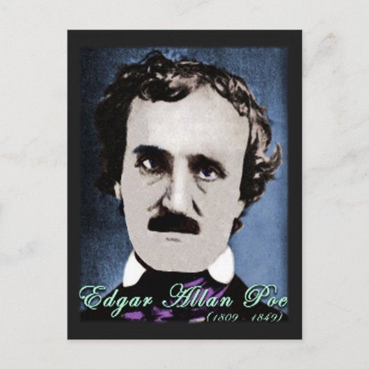 Edgar Allan Poe Postkarte (Vorderseite)