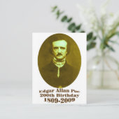 Edgar Allan Poe Postkarte (Stehend Vorderseite)