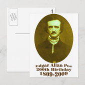Edgar Allan Poe Postkarte (Vorne/Hinten)
