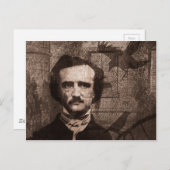Edgar Allan Poe Postkarte (Vorne/Hinten)