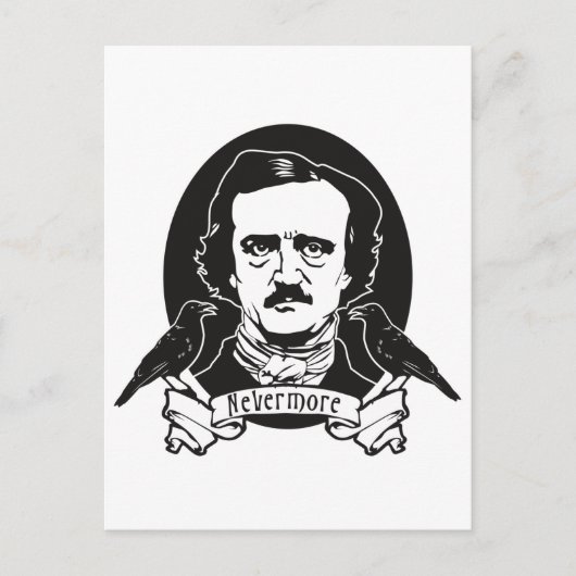 Edgar Allan Poe Postkarte (Vorderseite)