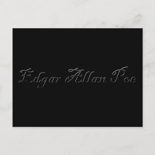 Edgar Allan Poe Postkarte (Vorderseite)