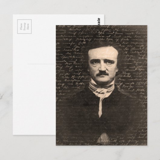 Edgar Allan Poe Postkarte (Vorne/Hinten)