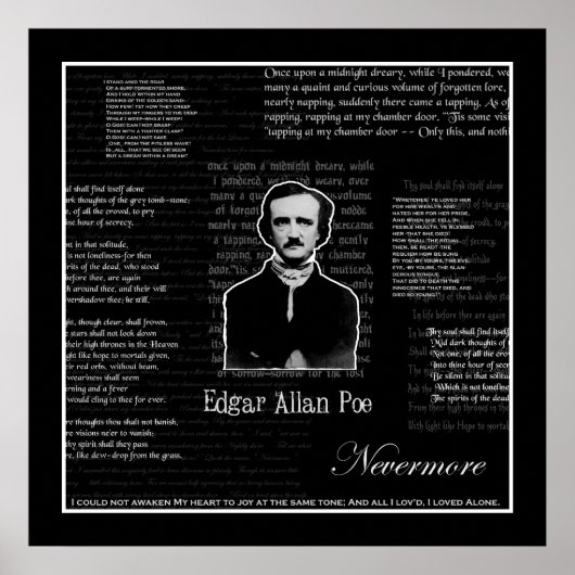 Edgar Allan Poe Print Poster (Vorne)