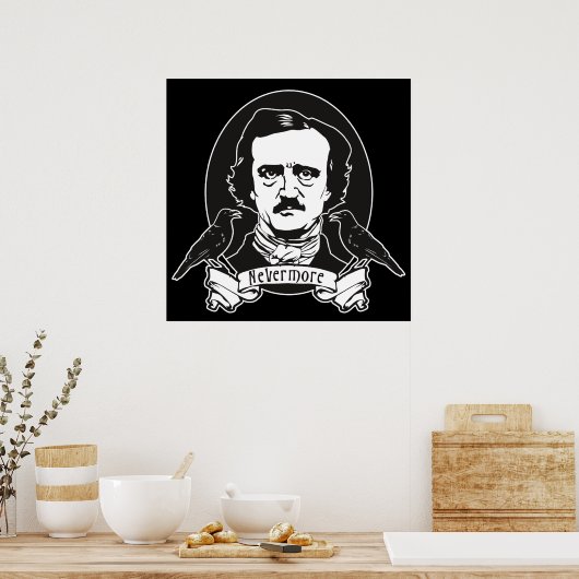 Edgar Allan Poe Print Poster (Küche)