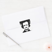 Edgar Allan Poe Quadratischer Aufkleber (Umschlag)