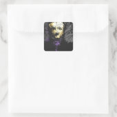 Edgar Allan Poe Quadratischer Aufkleber (Tasche)