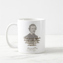 Edgar Allan Poe Quote Tasse - Exquisite Schönheit