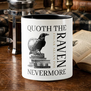 Edgar Allan Poe Quoth The Raven Zweifarbige Tasse