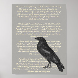 Edgar Allan Poe "Rabe" Poster