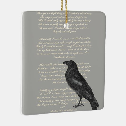 Edgar Allan Poe "Raven" Keramikornament (Rechts)