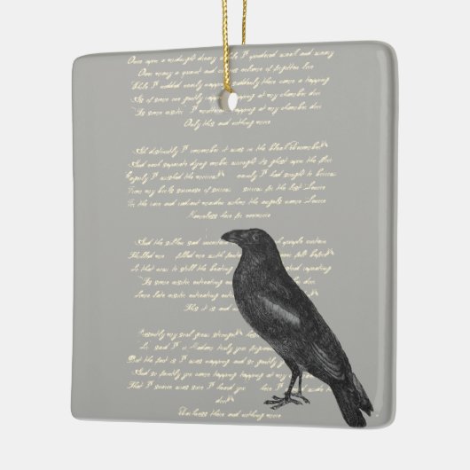Edgar Allan Poe "Raven" Keramikornament (Links)