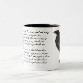 Edgar Allan Poe "Raven"-Tasse Zweifarbige Tasse (Mittel)