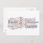 Edgar Allan Poe Raven Worte Postkarte (Vorne/Hinten)