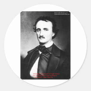 Edgar Allan Poe "Religion ist" Weisheitszitat Gesc Runder Aufkleber