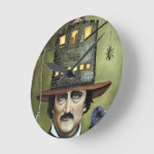 Edgar Allan Poe Runde Wanduhr (Winkel)
