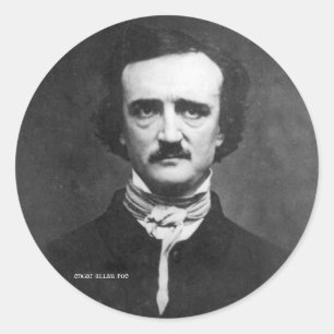 Edgar Allan Poe Runder Aufkleber