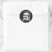 Edgar Allan Poe Runder Aufkleber (Tasche)
