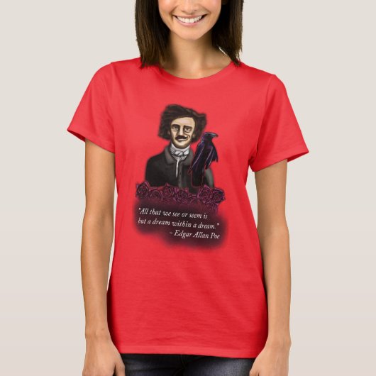 Edgar Allan Poe Shirt, Dark Academia Shirt (Vorderseite)