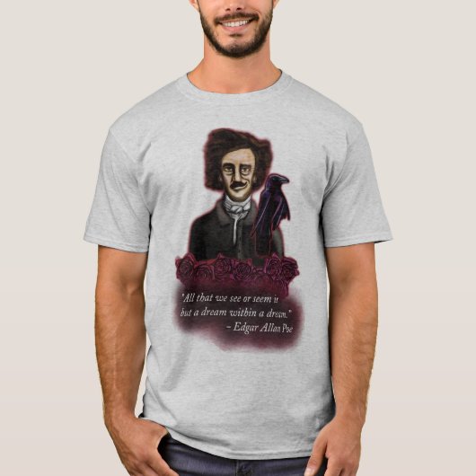 Edgar Allan Poe Shirt, Dark Academia Shirt (Vorderseite)