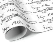 Edgar Allan Poe Signature Geschenkpapier (Rolleneckpunkt)