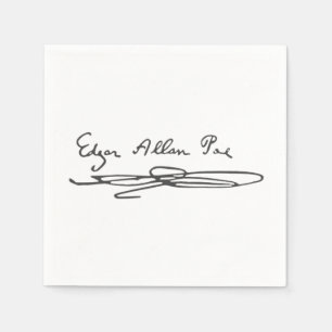 Edgar Allan Poe Signature Serviette