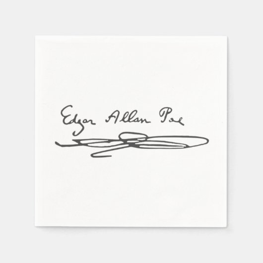 Edgar Allan Poe Signature Serviette (Vorderseite)