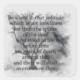 Edgar Allan Poe Spirits of the Dead Halloween Gedi Quadratischer Aufkleber