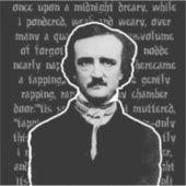 Edgar Allan Poe Stickers Aufkleber (Vorderseite)