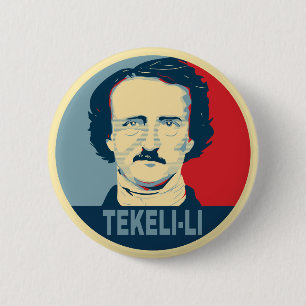 Edgar Allan Poe TEKELI-LI Hope Style Button