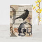 Edgar Allan Poe The Raven Greeting Card Karte (Gelbe Blume)