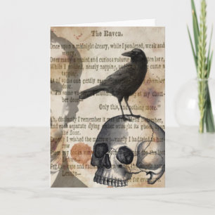 Edgar Allan Poe The Raven Greeting Card Karte