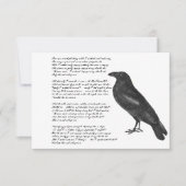 Edgar Allan Poe "The Raven" Grußkarte (Vorderseite)