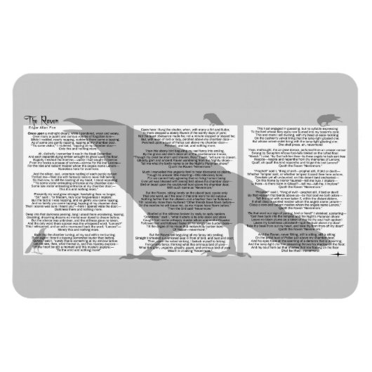 Edgar Allan Poe The Raven Magnet (Horizontal)