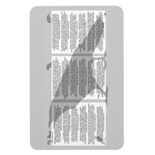 Edgar Allan Poe The Raven Magnet (Vertikal)