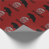 Edgar Allan Poe the Raven Skull Gothic Geschenkpapier (Ecke)