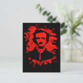 Edgar Allan Poe Tribute (rot) Postkarte (Stehend Vorderseite)