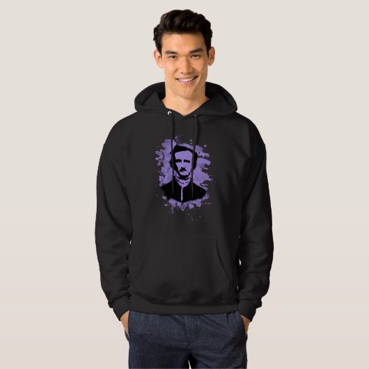 Edgar Allan Poe Tribute (violet) Hoodie (Vorne ganz)