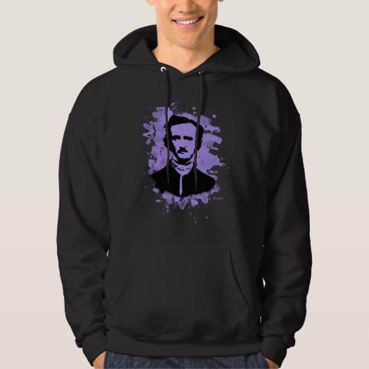 Edgar Allan Poe Tribute (violet) Hoodie (Vorderseite)