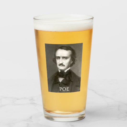 Edgar Allan Poe und der Raven Glas (Rückseite (gefüllt))