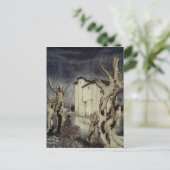 Edgar Allan Poe Usher Gemälde von Arthur Rackham Postkarte (Stehend Vorderseite)