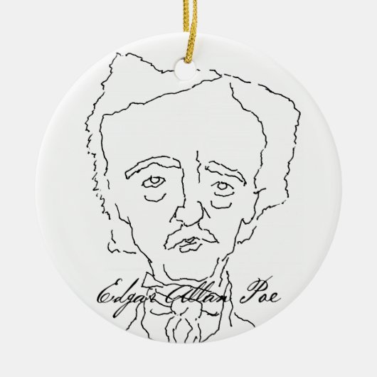Edgar Allan Poe-Verzierung Keramikornament (Vorne)