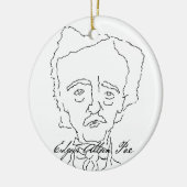 Edgar Allan Poe-Verzierung Keramikornament (Links)