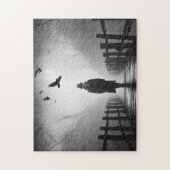 Edgar Allan Poe Wanderbrücke mit Raven Birds Puzzle (Vertikal)