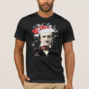 Edgar Allan Poe Weihnachtshut Schneeflocke T-Shirt