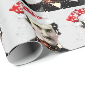 Edgar Allan Poe Weihnachtsmannmütze Fun Author Poe Geschenkpapier (Rolleneckpunkt)