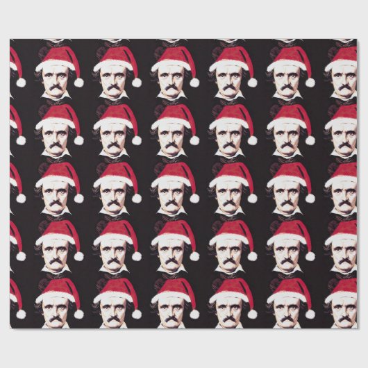 Edgar Allan Poe Weihnachtswrapping Paper Geschenkpapier (Flach)