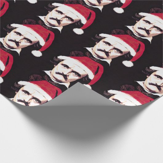 Edgar Allan Poe Weihnachtswrapping Paper Geschenkpapier (Ecke)