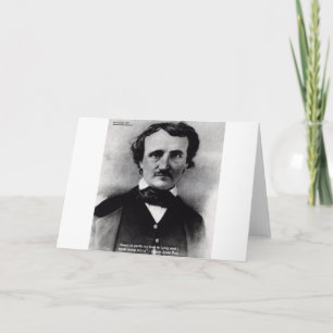 Edgar Allan Poe "Weine allein" Liebeszitate Gesche Karte
